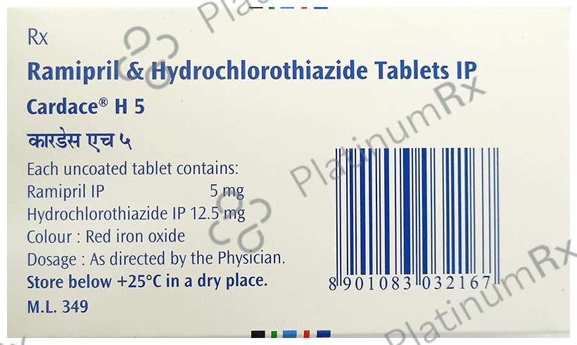Cardace H 12.5/5mg Tablet 15s