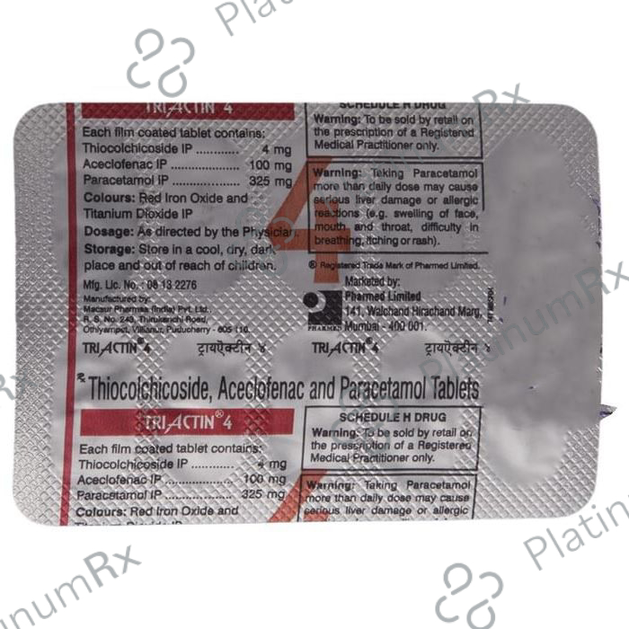 Triactin 4 100/325/4mg Tablet 10s