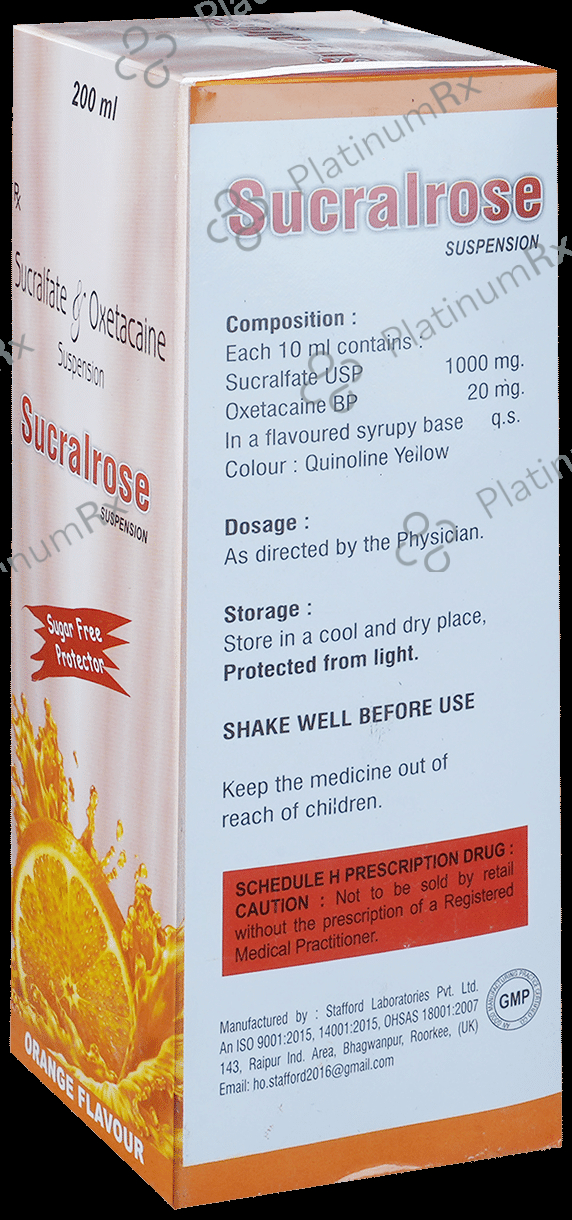 Sucralrose Suspension Orange Sugar Free