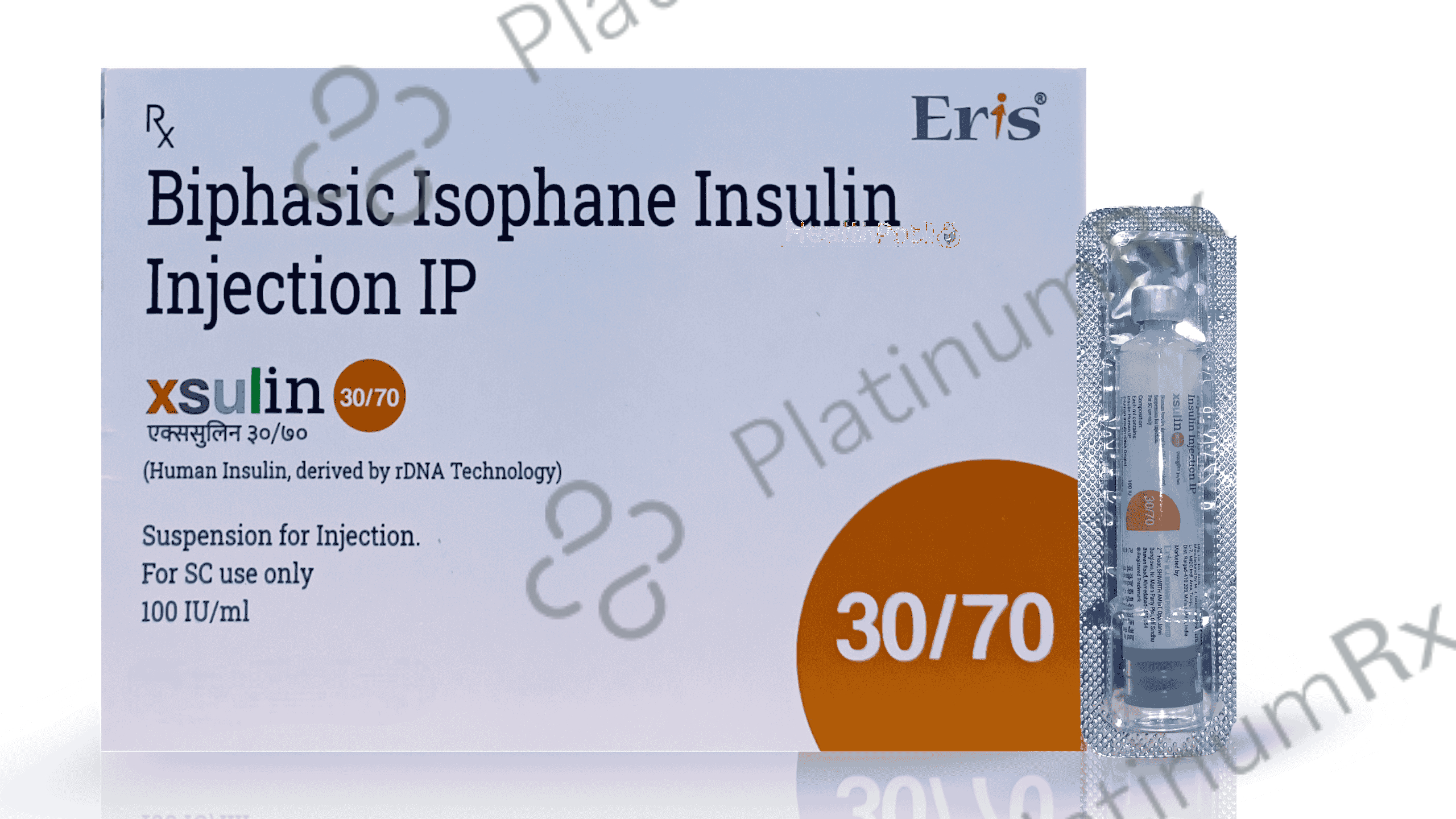 Xsulin 30/70 (100 IU/ml) (1*3ml Refill Cartridge / Injection)
