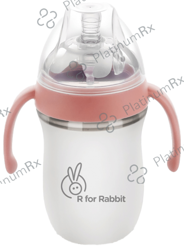 R for Rabbit First Feed Silicon Feeding Bottle Pink 160 ml