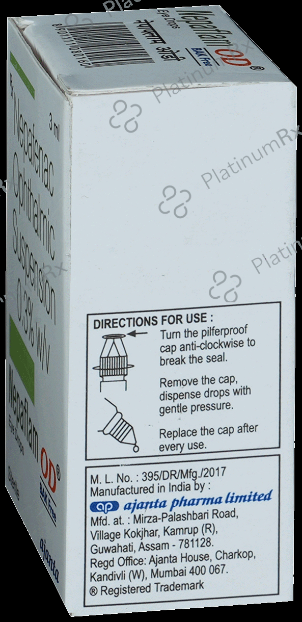 Nepaflam OD Eye Drop BAK Free 15s