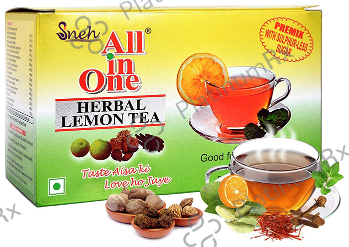 Sneh All in One Herbal Lemon Tea - Premix with Sulphur-Less Sugar - For Immunity