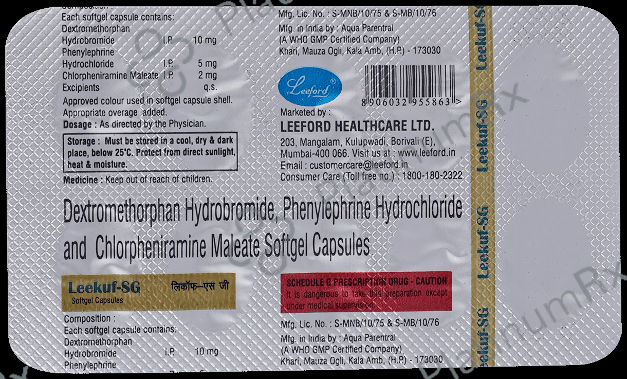 Leekuf SG 5/2/10mg Capsule 10s