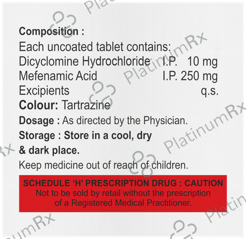 Vaxospas 10mg/250mg Tablet