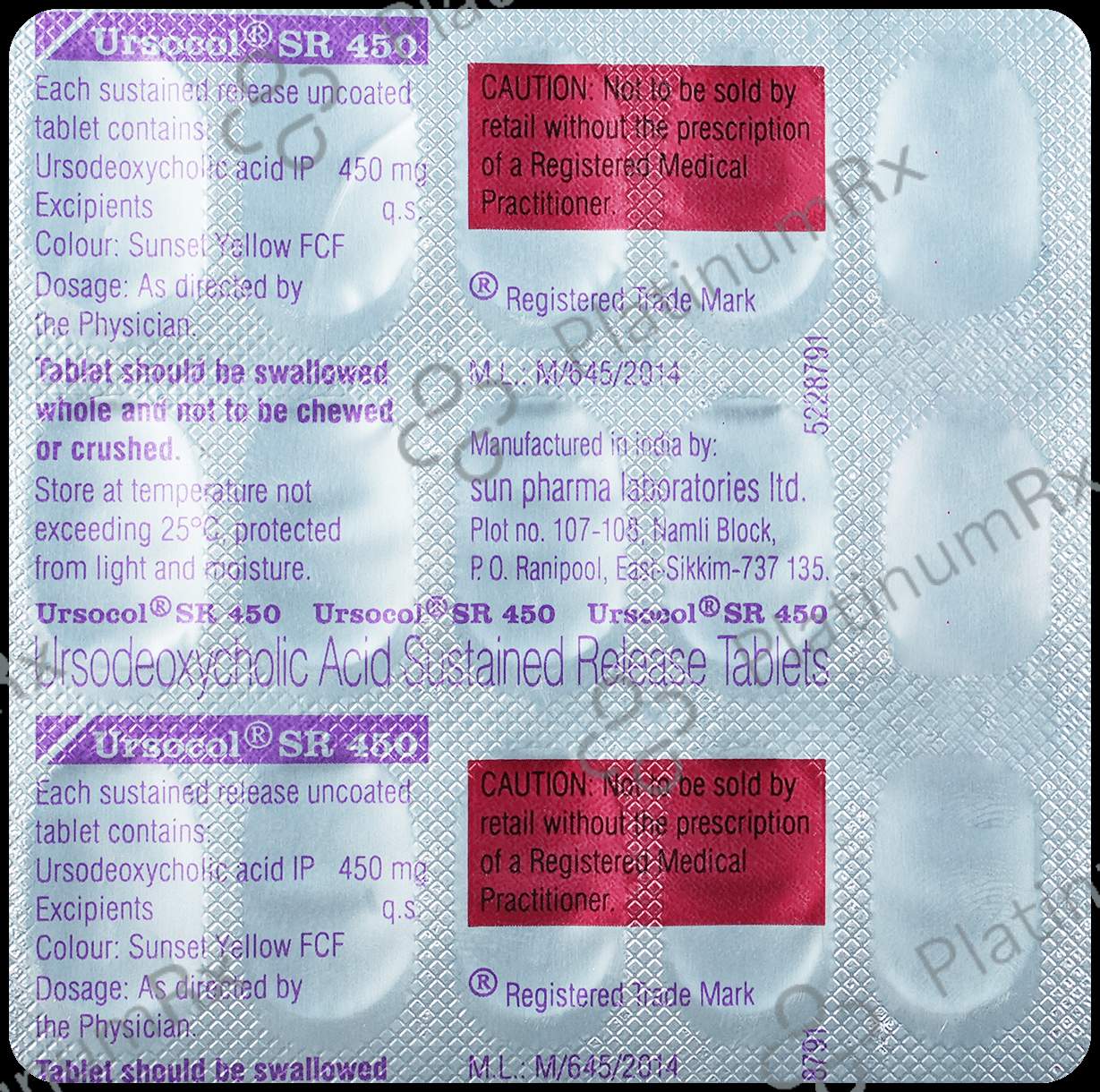 Ursocol SR 450mg Tablet 15s