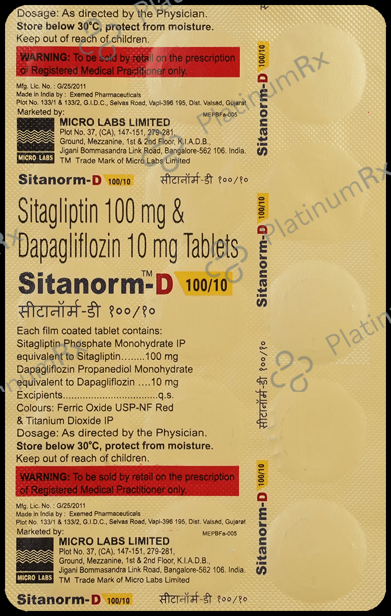 Sitanorm D 10/100mg Tablet 15s