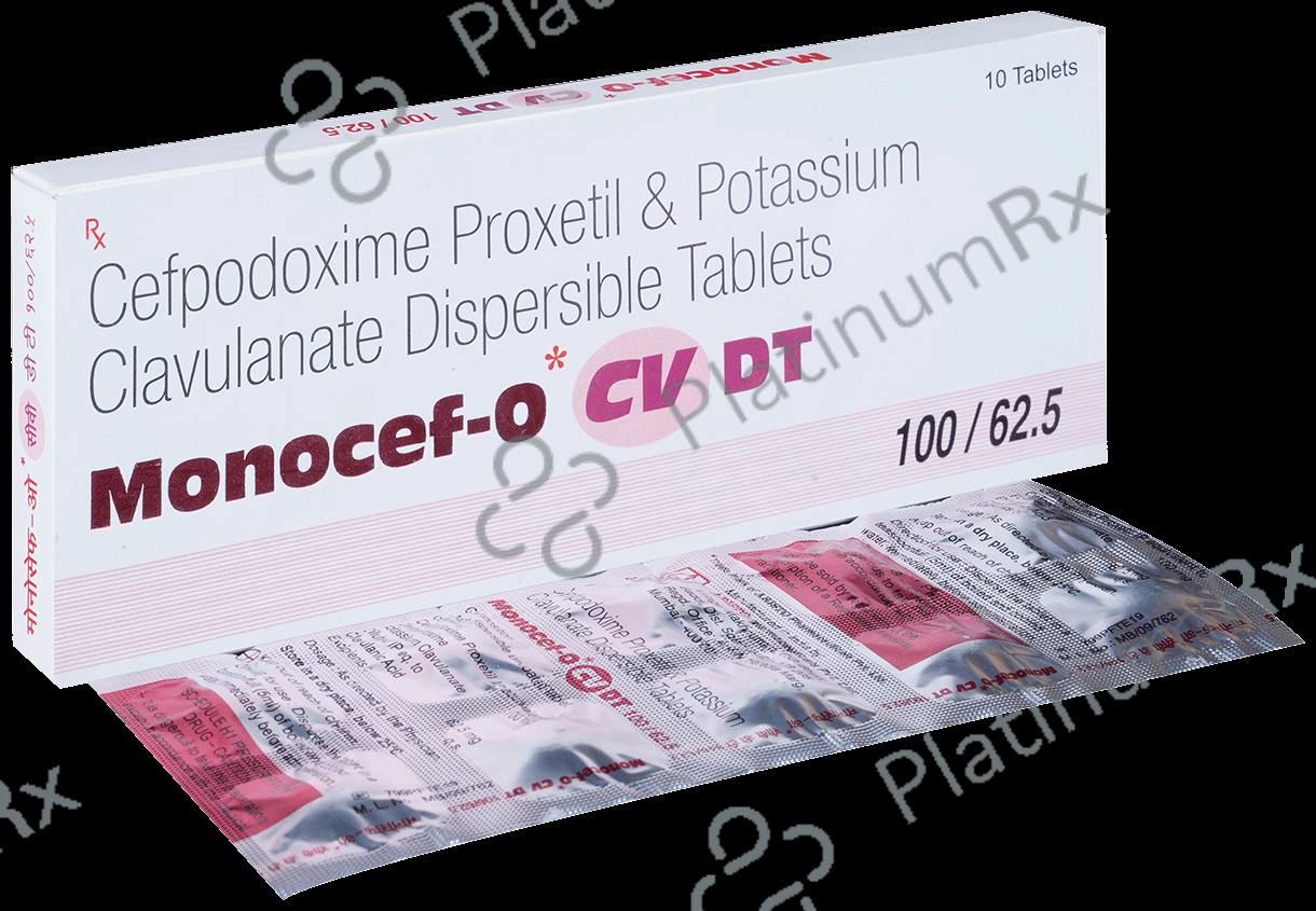 Monocef O CV 100/62.5mg Tablet DT 10s