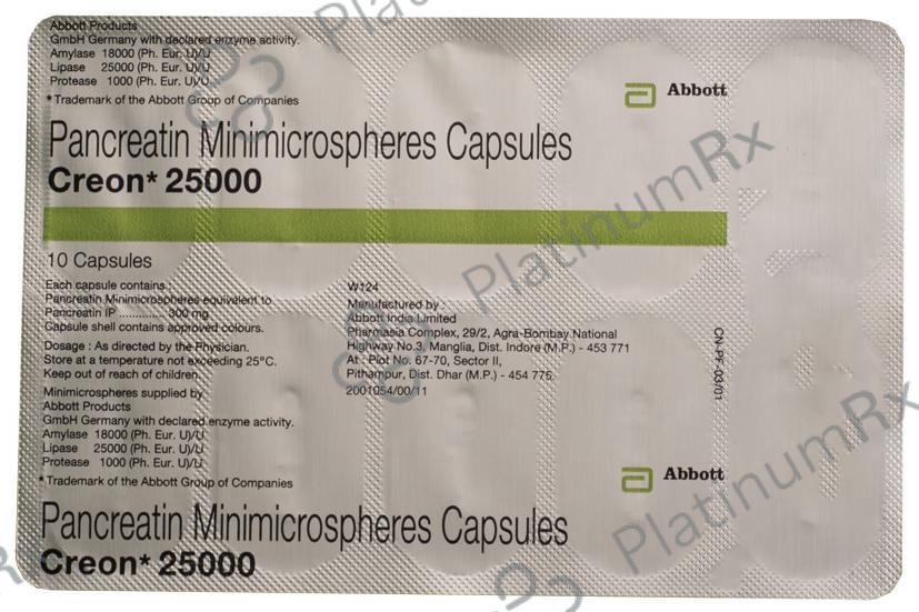 Creon 25000/300mg Capsule 10s