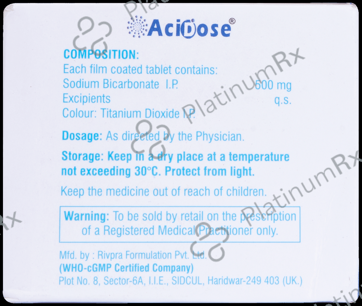 Acidose 500mg Tablet 10s