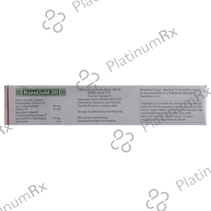 Rozagold 75/20/75mg Capsule 10s