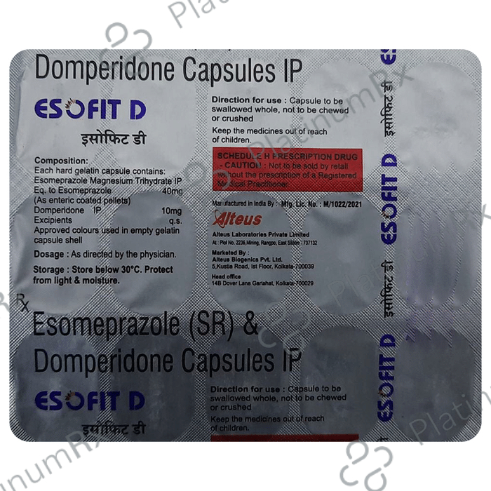 Esofit D 10mg/40mg Capsule SR 10 Capsule SR