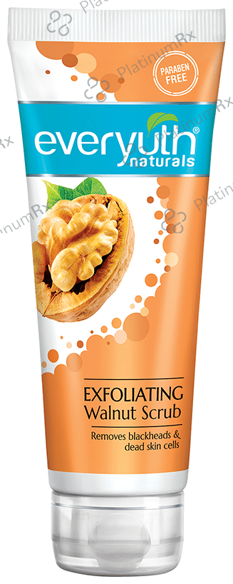 Everyuth Naturals Exfoliating Walnut for Blackheads & Dead Skin Cells - Paraben-Free - All Skin Types 100 gm