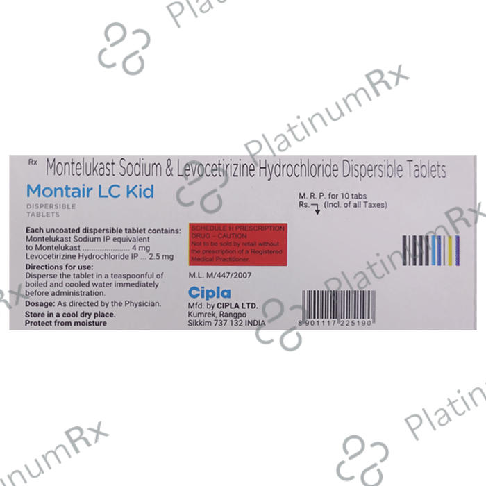 Montair LC Kid 2.5/4mg Tablet DT 10s