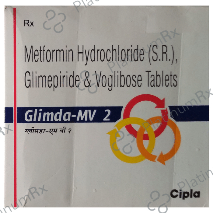 Glimda MV 2/500/0.2mg SR Tab 10s