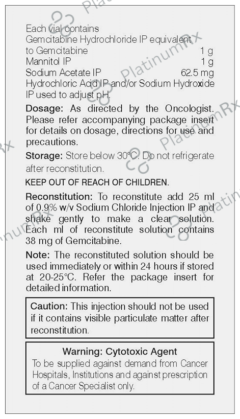 Gemwel 1gm Injection