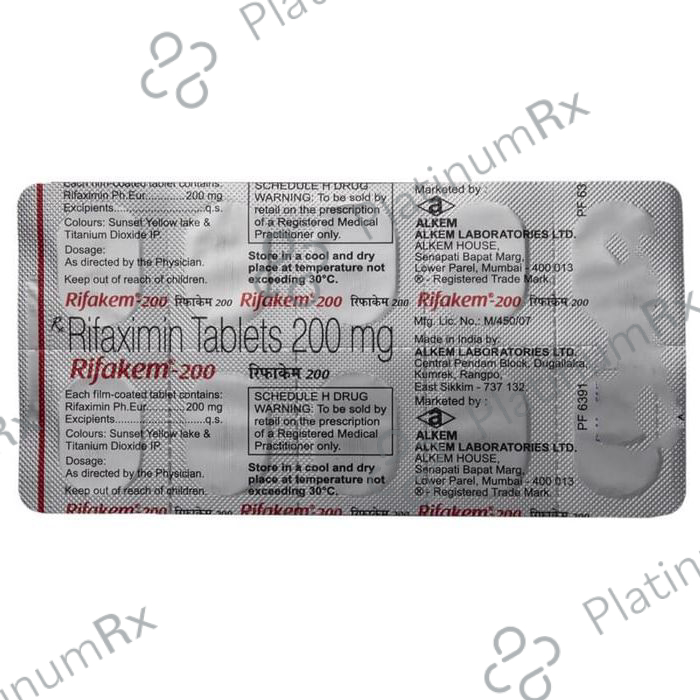 Rifakem 200mg Tablet 10s