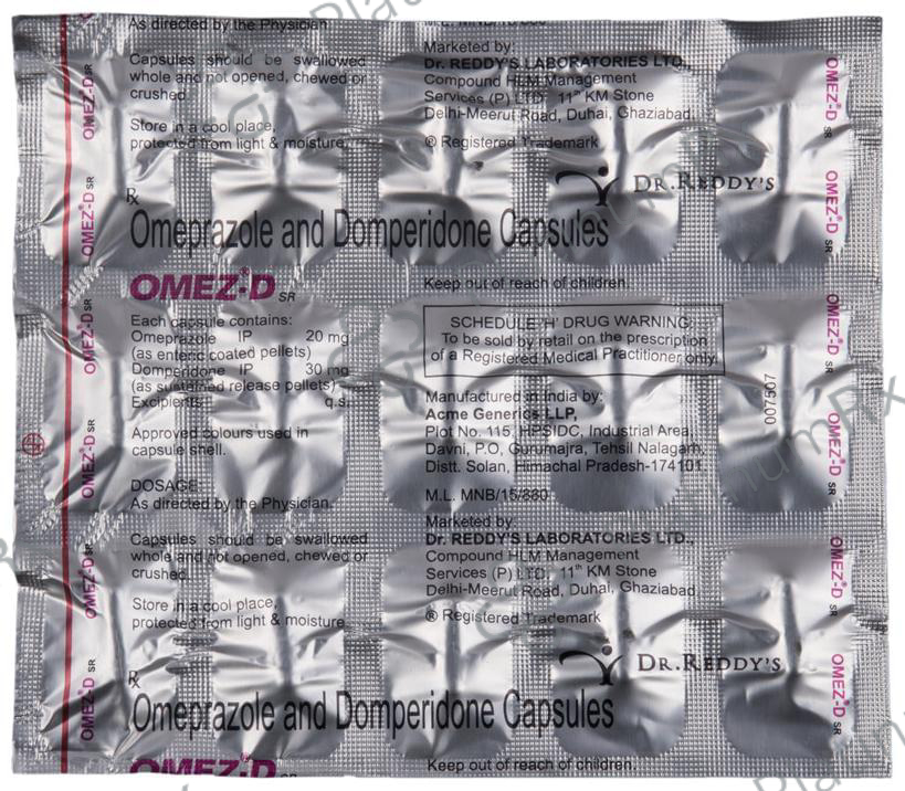 Omez-Dsr 30/40mg Capsule 15s