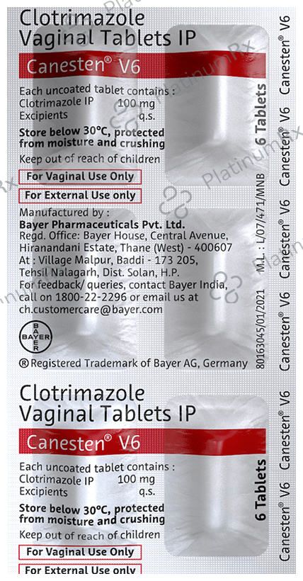 Canesten V6 100mg Tablet VT 6s