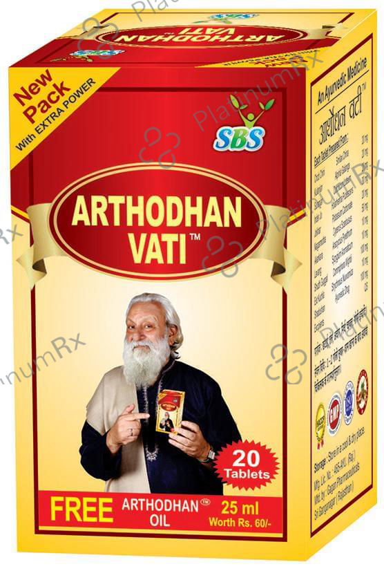 SBS Arthodhan Vati with Arthodhan Oil 25ml Free