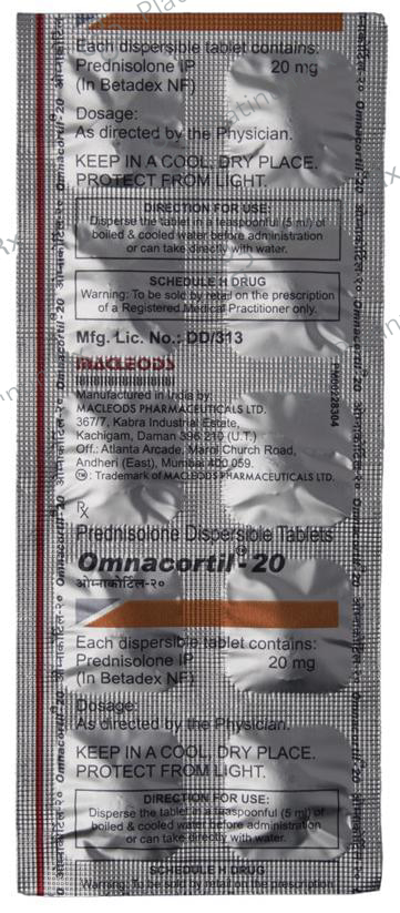 Omnacortil 20mg Tablet DT 10s