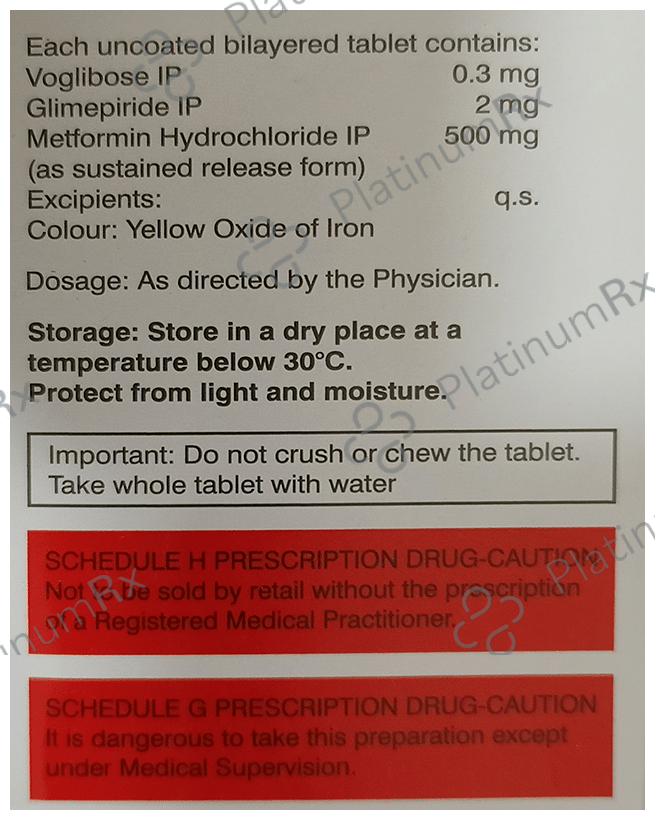 Glycomet Trio 2/500/0.3mg Tablet SR 10s