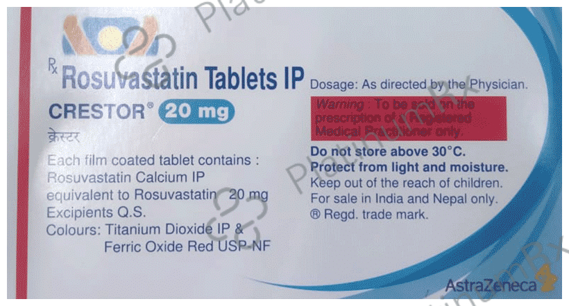 Crestor 20mg Tablet 15s