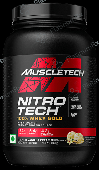 Muscletech Nitro Tech 100% Whey Gold Powder French Vanilla Cream 1 kg