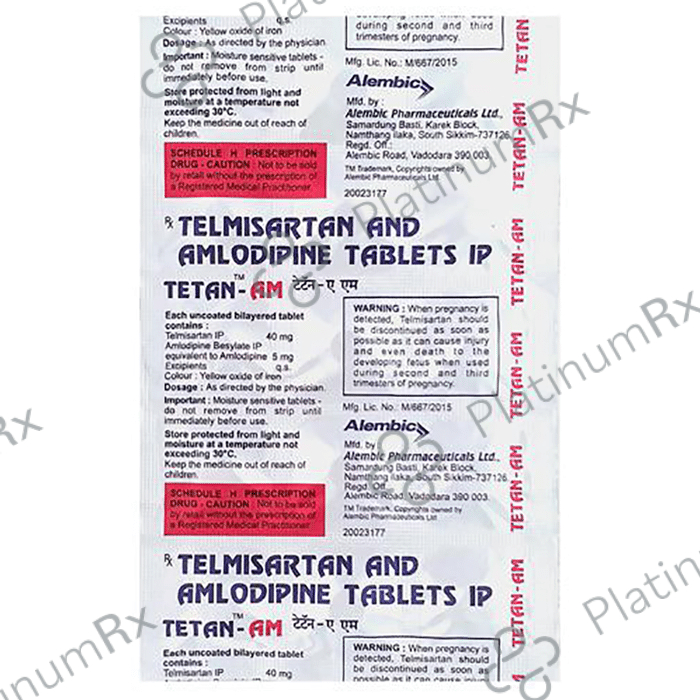 Tetan AM 5/40mg Tablet 15s