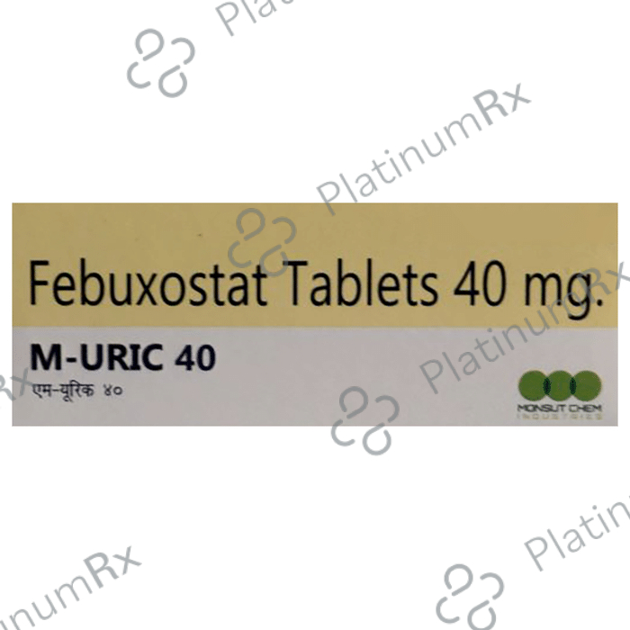 M Uric 40mg Tablet