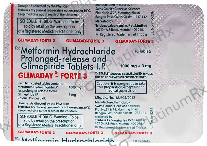 Glimaday-Forte 3 Tablet PR