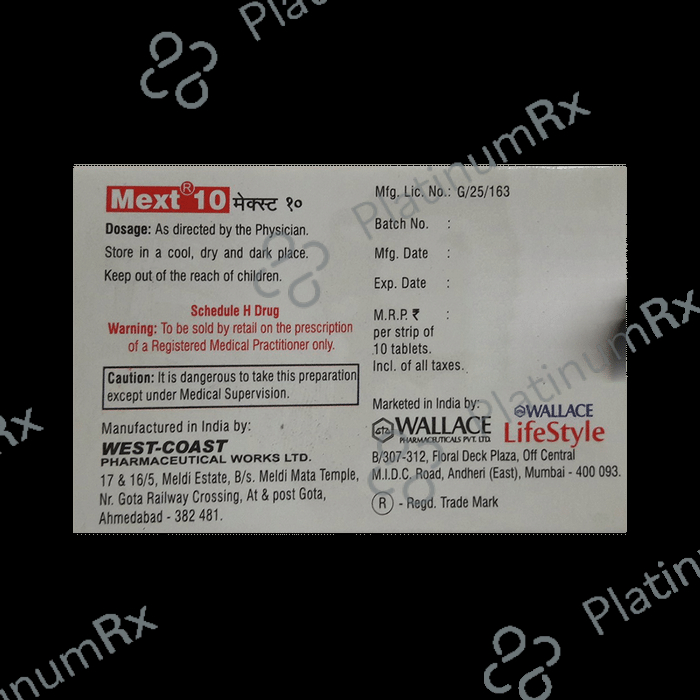 Mext 10mg Tablet 10s
