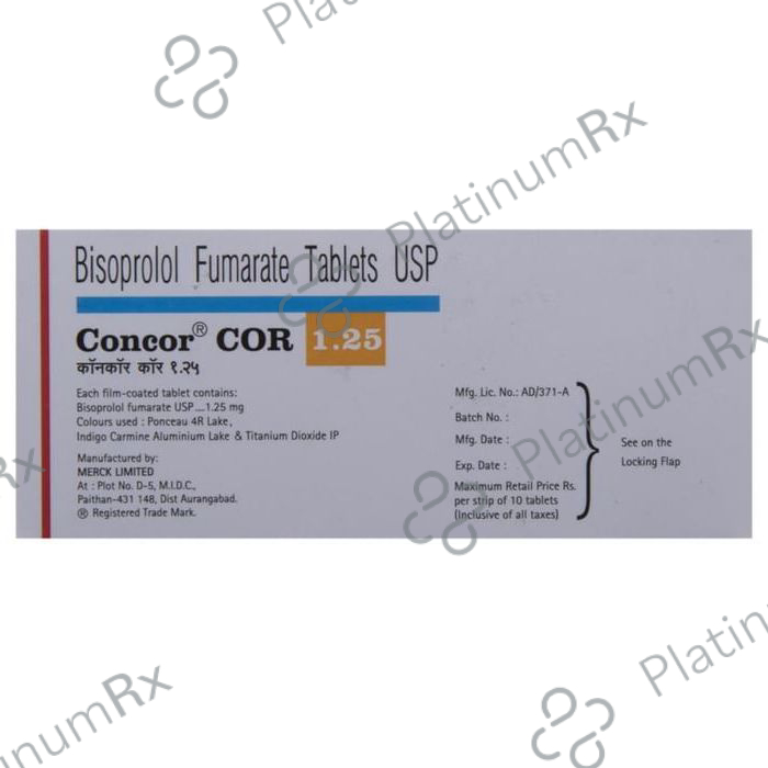 Concor COR 1.25mg Tablet 10s