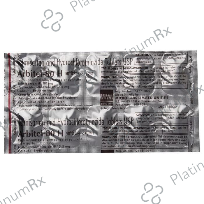 Arbitel 80H 12.5/80mg Tablet 10s