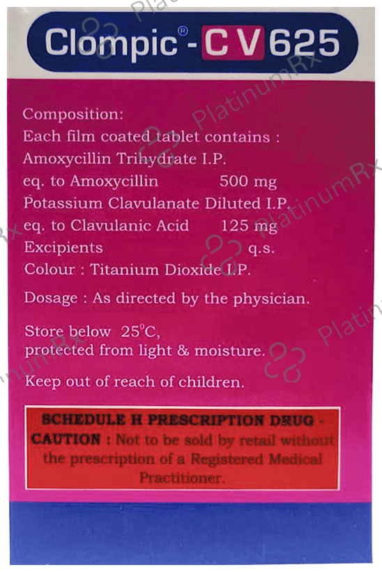 Clompic-CV 625 Tablet