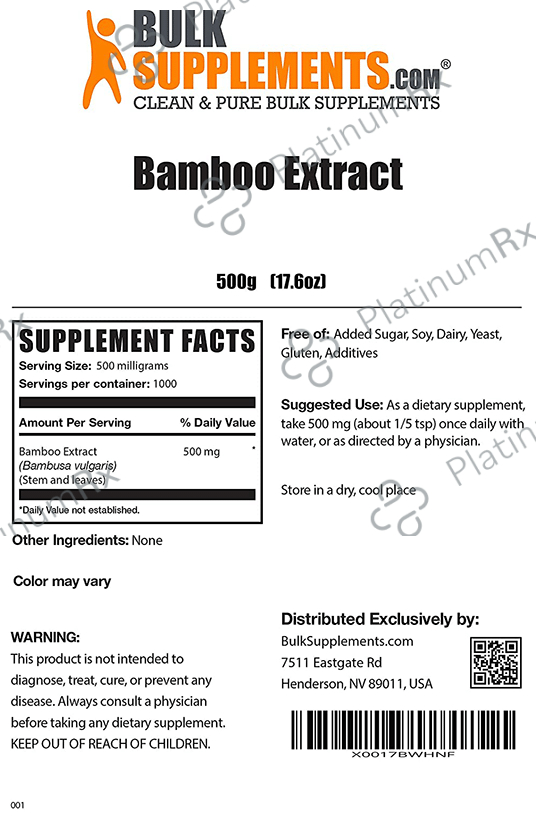 Bulk Supplements Bamboo Extract Powder