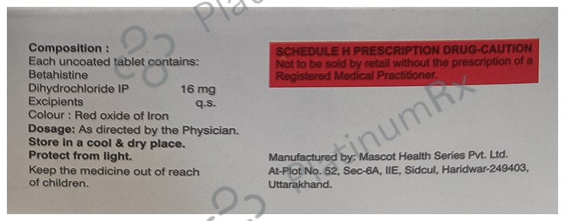 Acovert 16mg Tablet