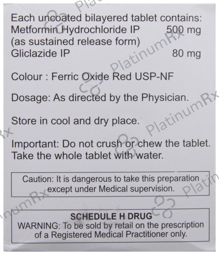 Mefomin GZ 80/500mg Tablet SR 15s