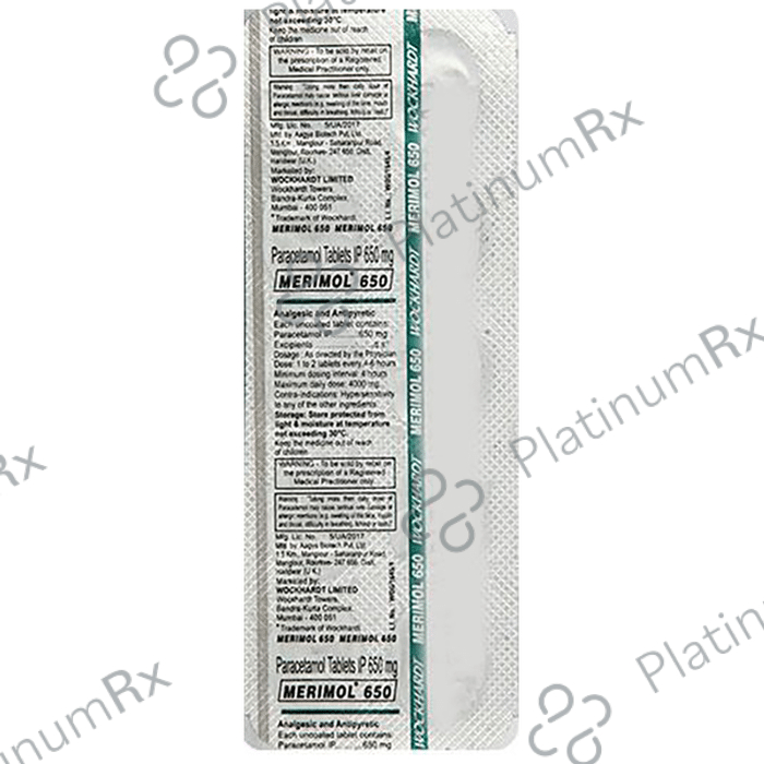 Merimol 650mg Tablet DT