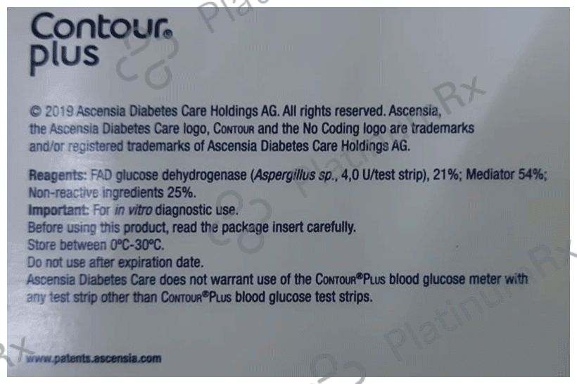 Contour Plus Blood Glucose Test Strip 50s