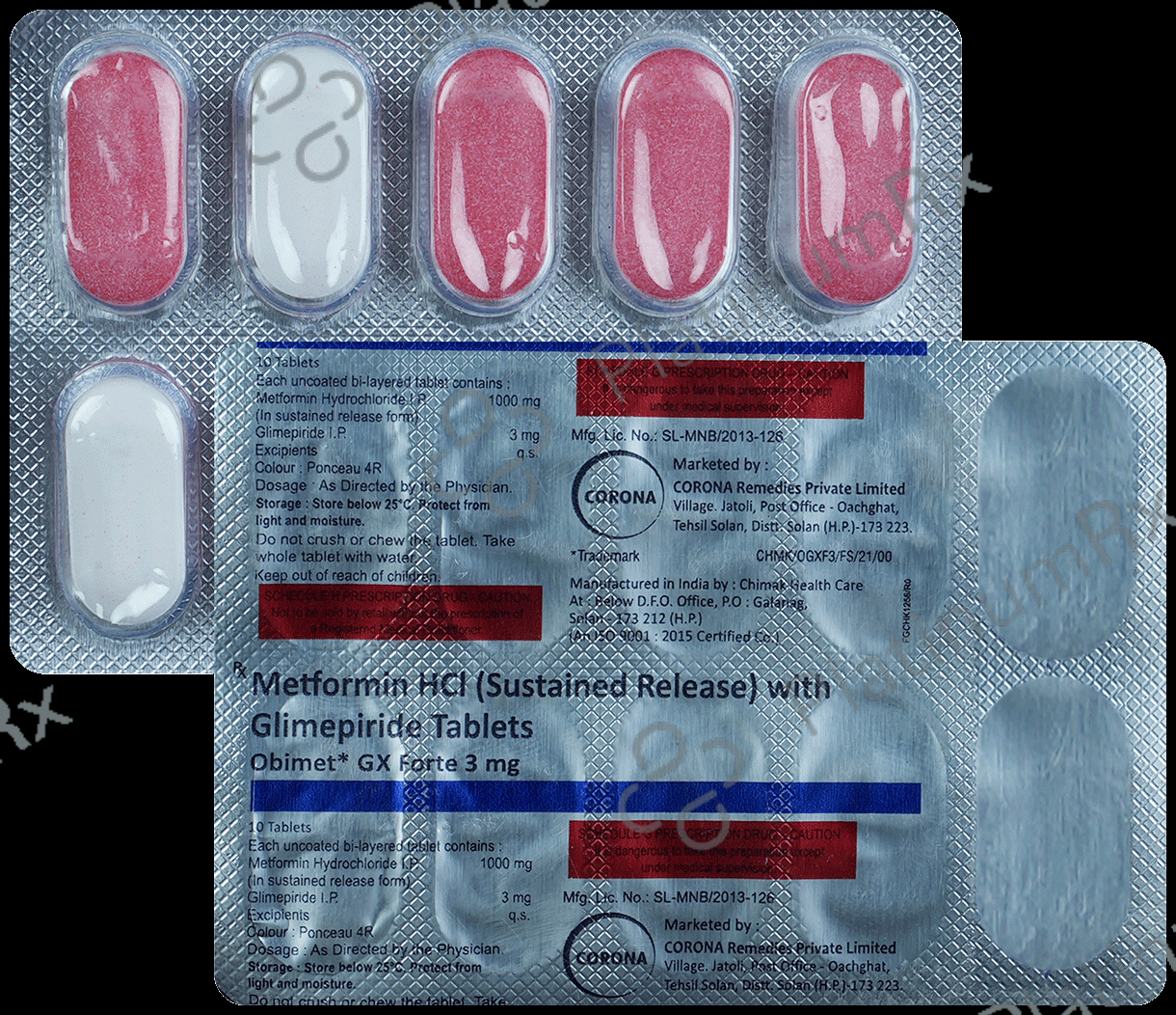 Obimet GX Forte 3/1000mg Tablet SR 10s