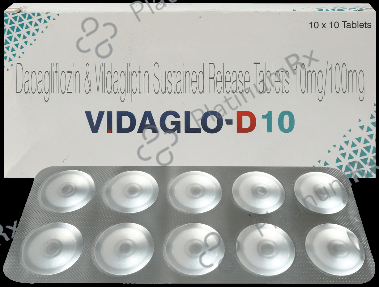 Vidaglo D 10/100mg Tablet 10s