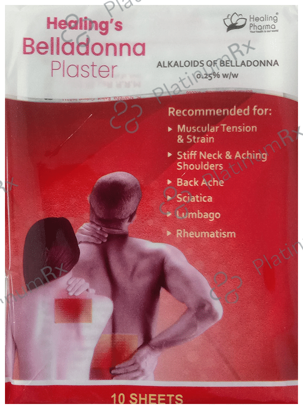 Healing Pharma Healing Belladona Plaster 10s