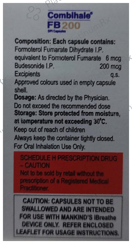 Combihale FB 200/6mcg Capsule 30s