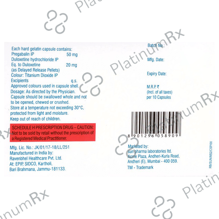 Maxdulin 50/20 Capsule DR