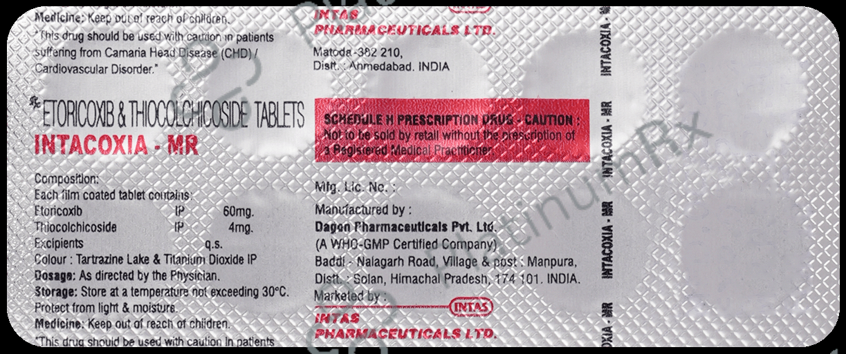 Intacoxia MR 60/4mg Tablet 10s