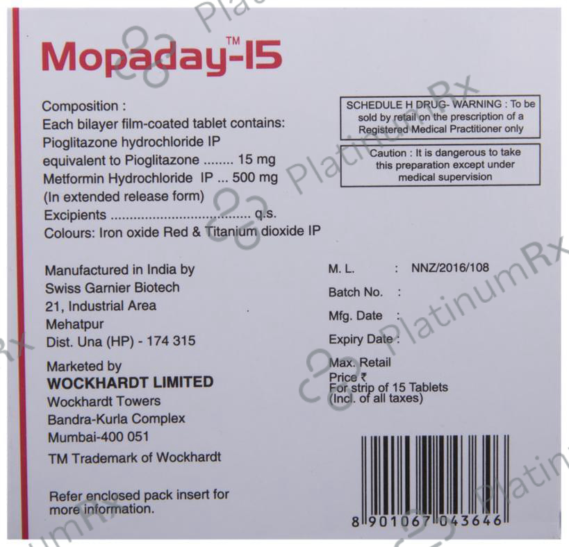 Mopaday 15 Tablet ER