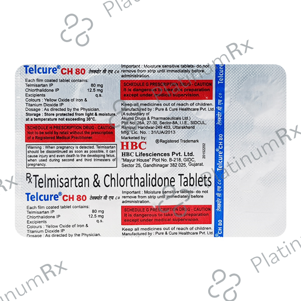 Telcure CH 12.5/80mg Tablet 15s