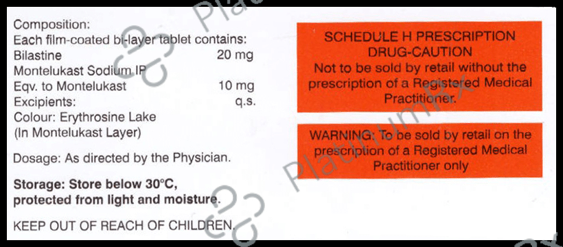 Bilamont 20/10mg Tablet 10s