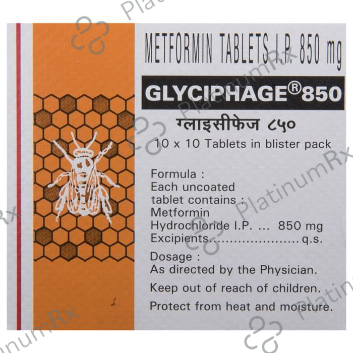 Glyciphage 850mg Tablet 10s